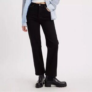 Levi’s Ribcage Straight Ankle in Black Size 28